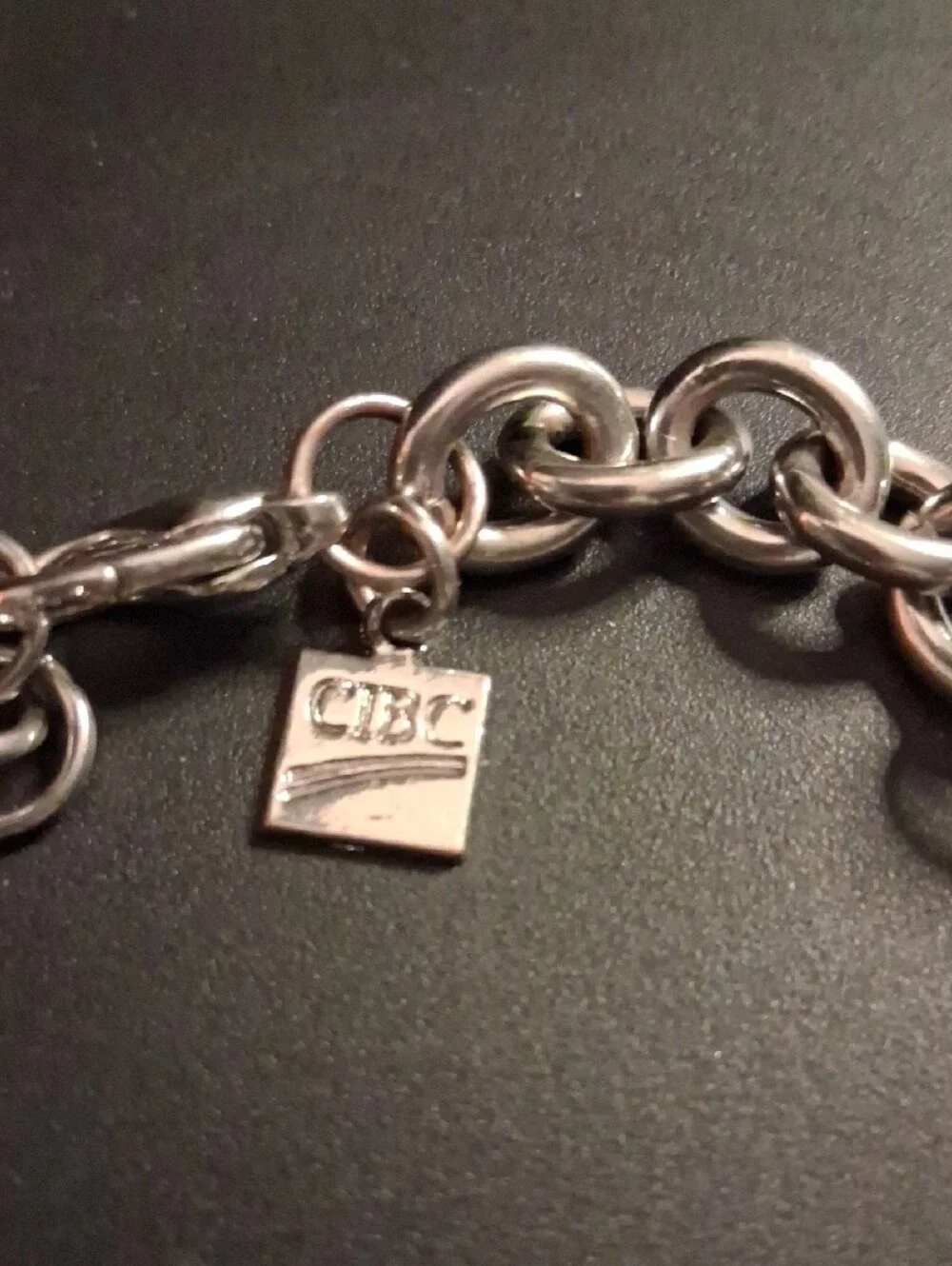 Silver Chain Link Women's Bracelet - CBC Charm Sz. 7 To 9 Adjustable